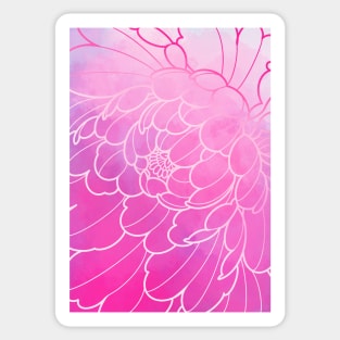 pastel pink peony flower Sticker